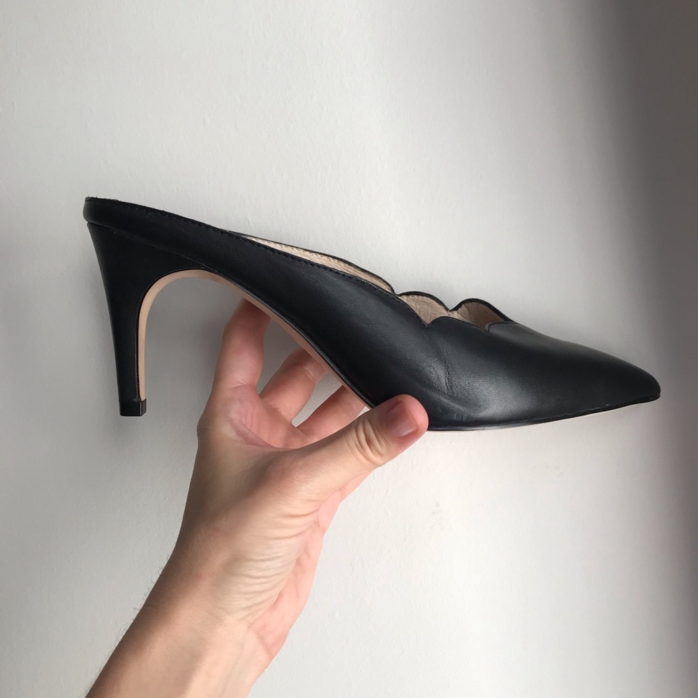 Louise et Cie Black Leather Mules
